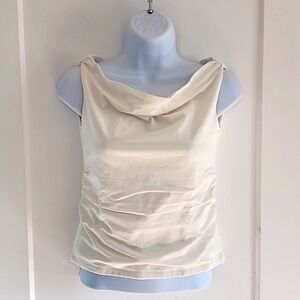 NWT J. CREW off the shoulder stretch tank off white Size XS